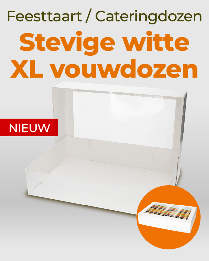 Nieuw bij Havelaar, feesttaart en cateringdozen