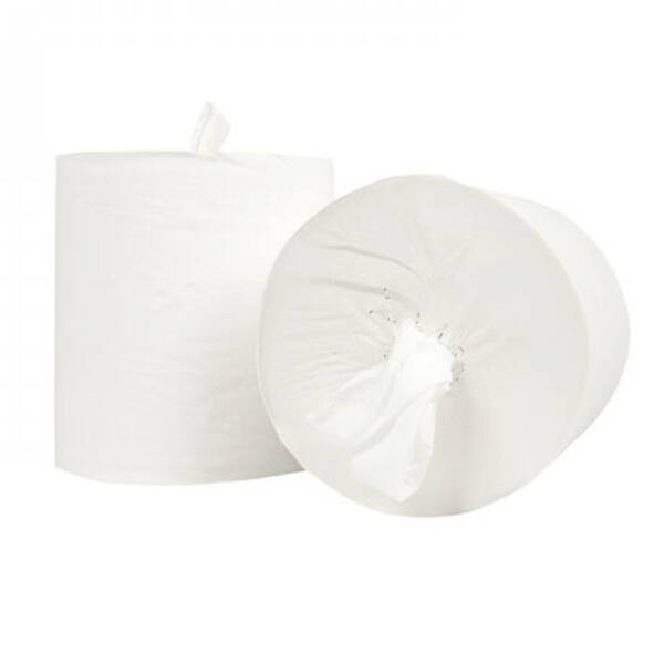 Poetsrollen midi coreless cellulose wit 1-laags 20 cm x 280 m (per 6 rollen)