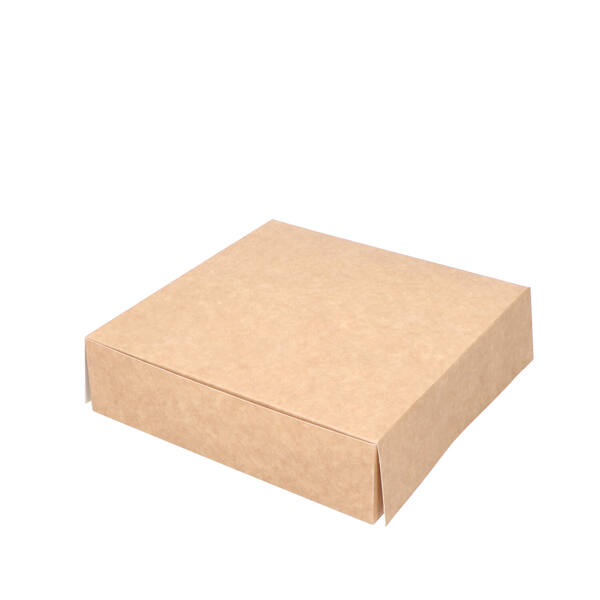 Gebaksdozen patisserie kraft kleurig 190x190x50 mm