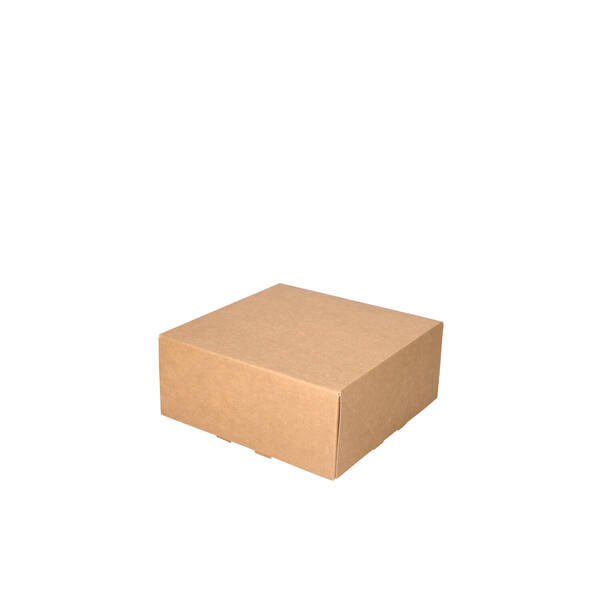 Gebaksdozen kraft 190x190x80 mm 6P neutraal