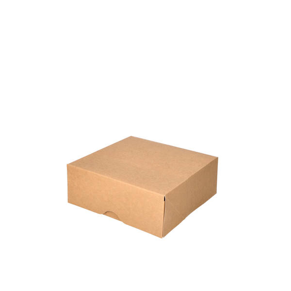 Gebaksdozen kraft 210x210x80 mm 6P neutraal