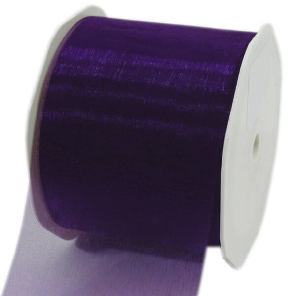 Lint voile paars 70 mm x 25 m