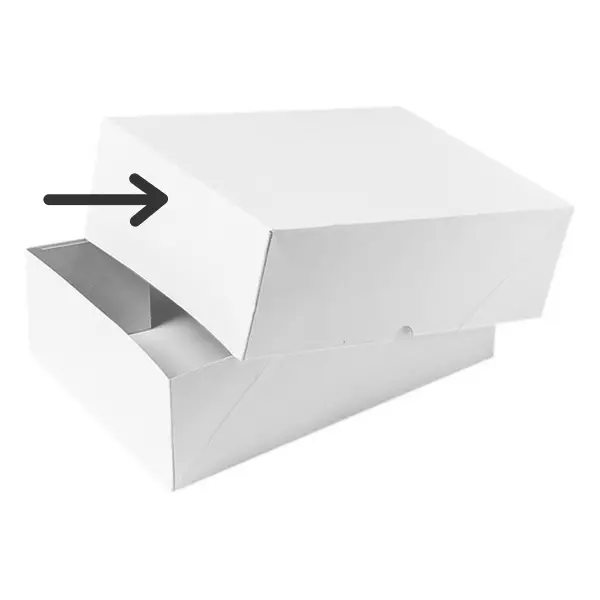 Paraatdozen deksel kraft bruin/wit buiten 700 gram 400 x 300 x 167mm