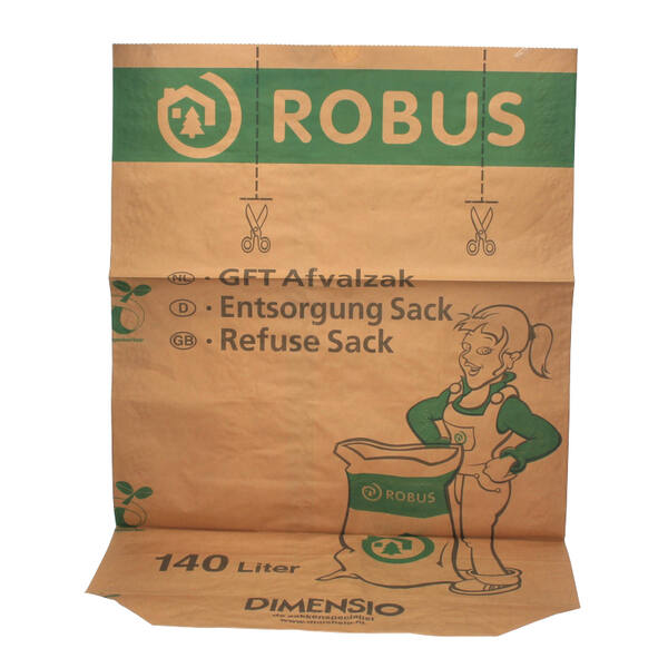 Papierzakken 140 liter 80grs bruin 70x110+25cm