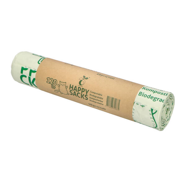 BIO zakken 93,5 x 115cm T 18 wit (120 liter) Happy Sacks