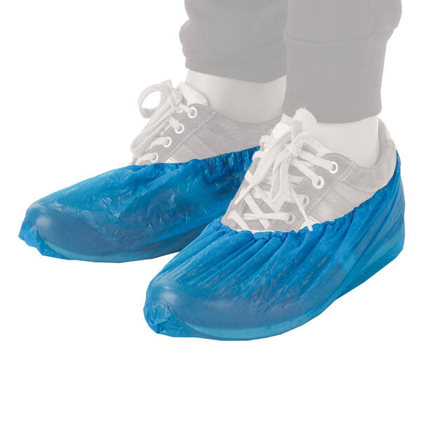 LDPE schoenovertrek Medium 36cm 40my blauw