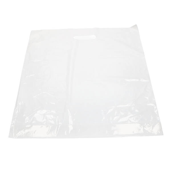LDPE draagtas DKT 45x50+2x4cm T50 wit verstevigde handgreep