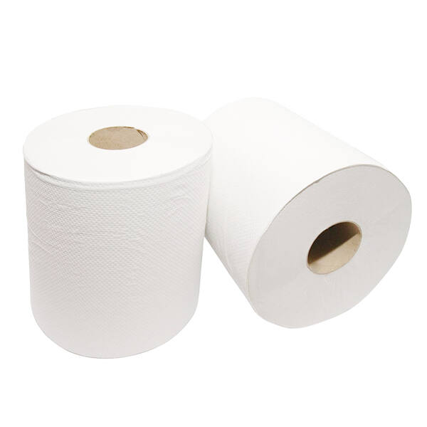 Poetsrollen midi wit 19,3x270m 1 laags 6 rollen met koker