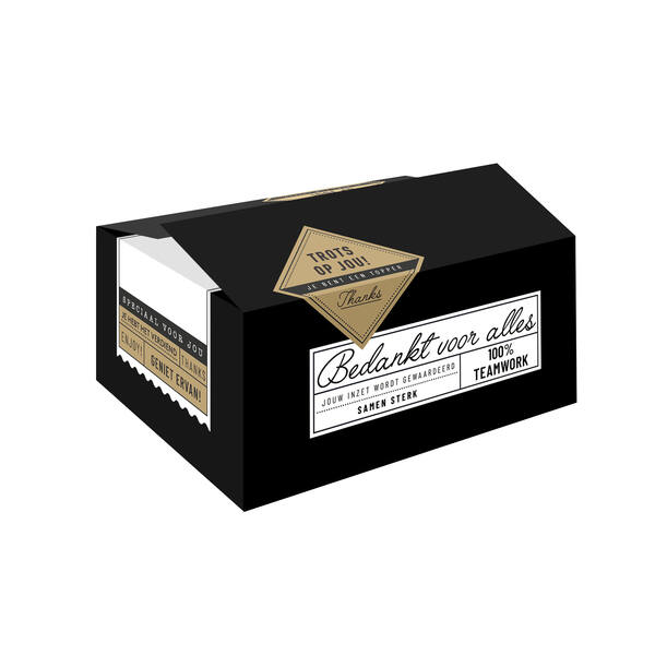 Kerstdozen zwart/wit unbranded (G200) 490x390x200 mm