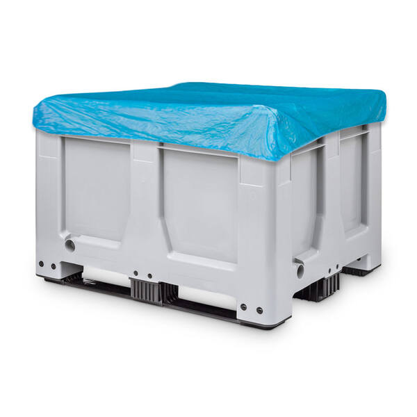 LDPE covers blok pallets 30 mµ blauw met elastiek 105x125x25 cm