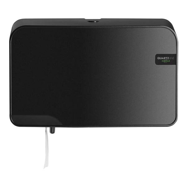 Duo Toiletrolhouder compact rol/traditioneel Black Quartz 218x330x145 mm