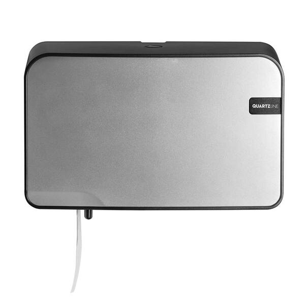 Duo Toiletrolhouder compact rol/traditioneel Silver Quartz 218x330x145 mm