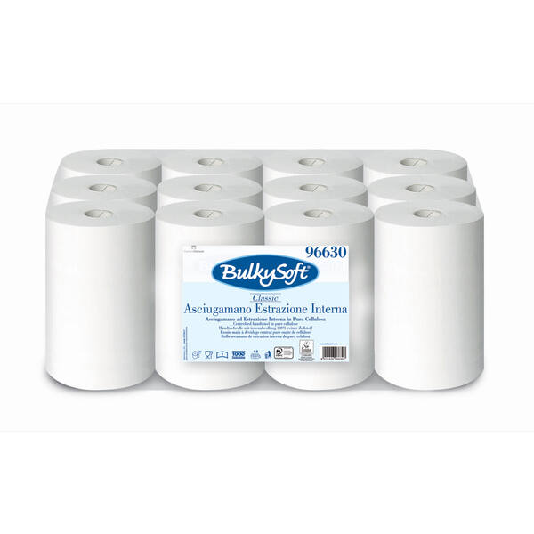 Poetsrollen mini 1-laags cellulose wit 20cm x 120m (96630)