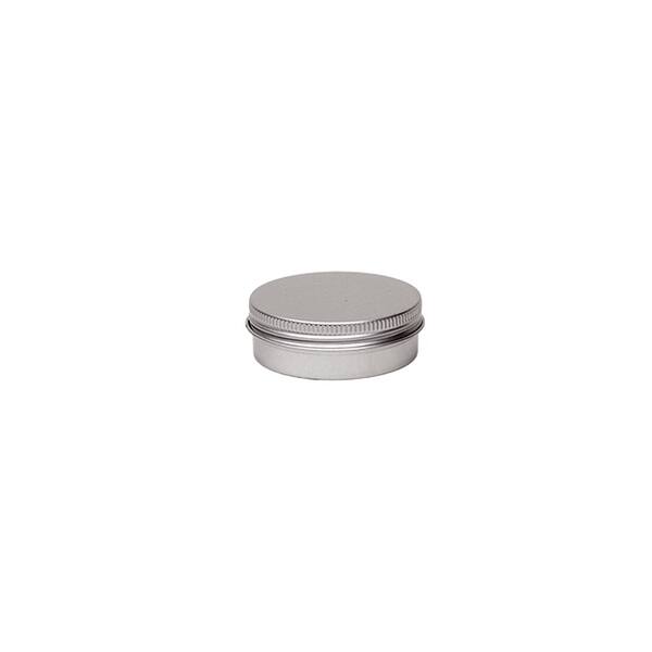 Blik aluminium rond met schroefdeksel en EPE liner (±35 ml) ø 55x20 mm