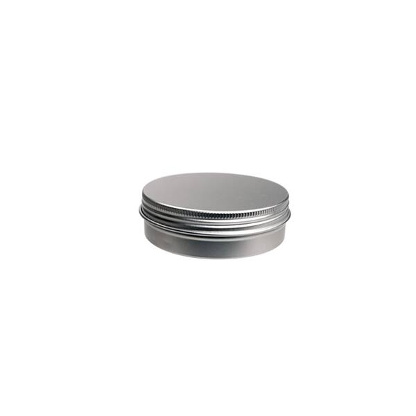 Blik aluminium rond met schroefdeksel en EPE liner (±100 ml) ø 83x27 mm