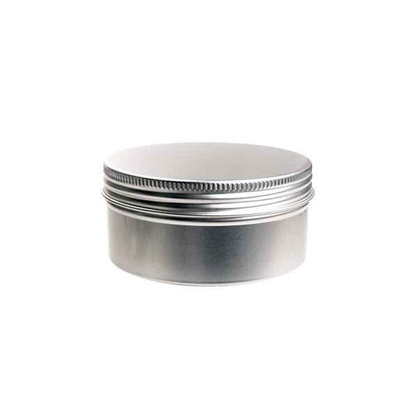 Blik aluminium rond met schroefdeksel en EPE liner (±250 ml) ø 93x45 mm
