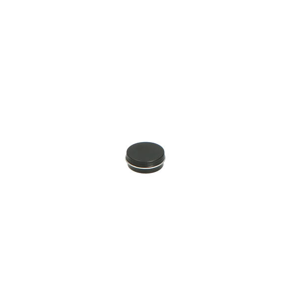 Blik aluminium rond met schroefdeksel en EPE liner zwart (±15 ml) ø 42x17,5 mm