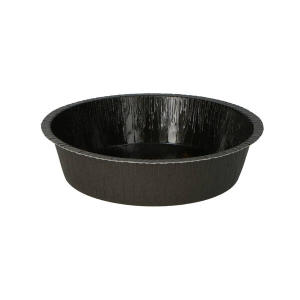 Bakvormen rond/zwart voor appeltaart paperboard en PET ø 189/173x150x45 mm