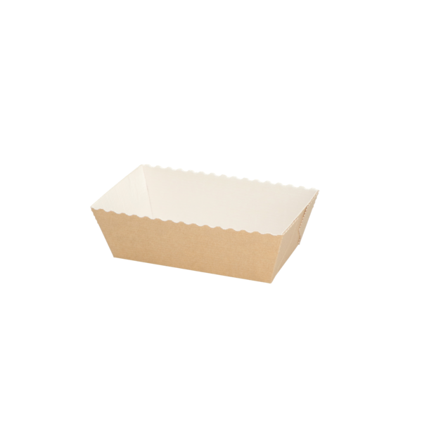 Bakvormen 244 gram bruin/wit 135x75x50 mm 4P