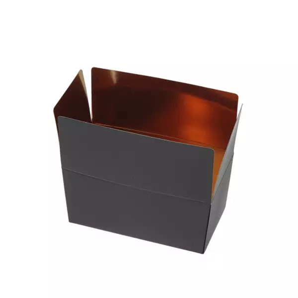 Ballotins 150 gram 'Bruin' met klepsluiting en goudkarton 89,5x59,97x55 mm