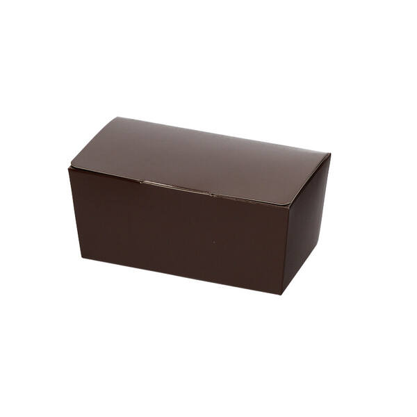 Ballotins 250 gram 'Bruin' met klepsluiting en goudkarton 112,49x61,78x55 mm
