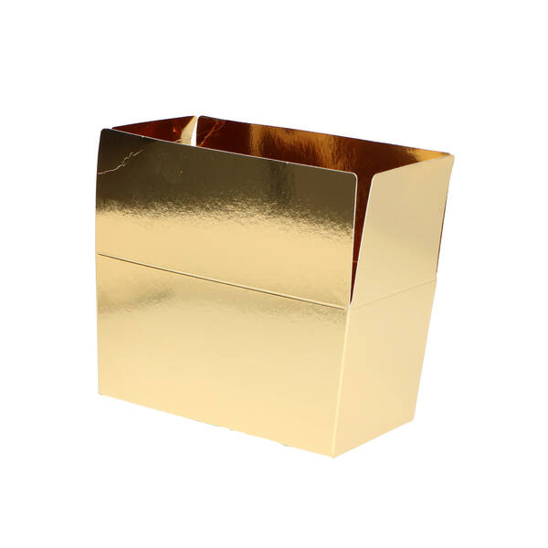 Ballotins 250 gram 'Glans goud' met klepsluiting en goudkarton 112,49x61,78x55 mm FSC