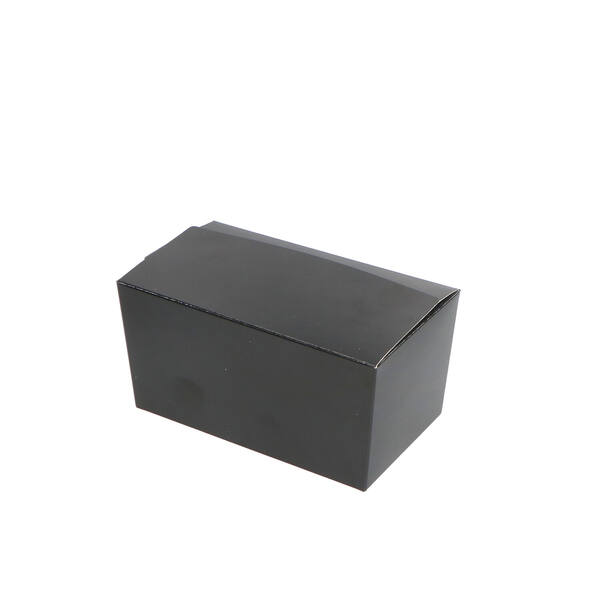 Ballotins 375 gram 'Mat zwart' met klepsluiting en goudkarton 124,95x72,74x61,99 mm