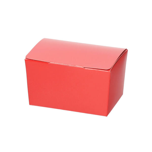 Ballotins 150 gram 'Rood' met klepsluiting en goudkarton 89,5x59,97x55 mm