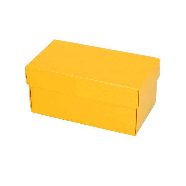 Ballotini 250 gram binnenzijde goudfolie goudkarton geel 115x62x56 mm