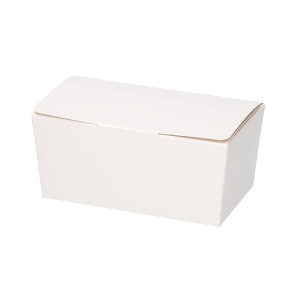 Ballotins 250 gram 'Wit' met klepsluiting en goudkarton 112,49x61,78x55 mm