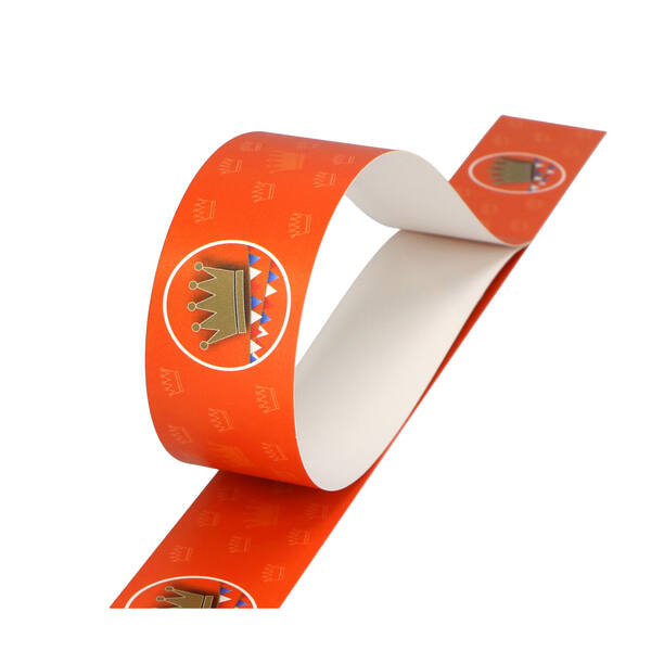 Banderollen met plakstrip dessin 'Kingsday oranje' 500x40 mm