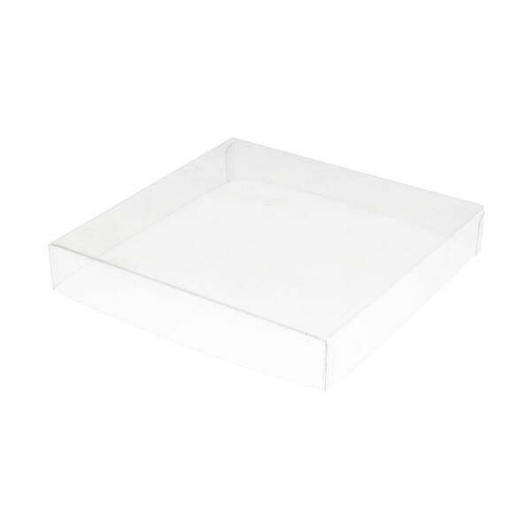 BBD-143 PVC glashelder deksel 200 mµ transparant 184x184x30 mm