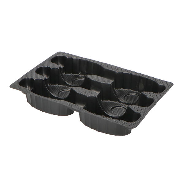 Interieur zwart bonbon PET 6-vaks ovaal 172x115x25 mm