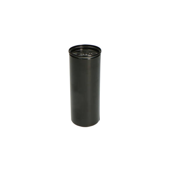 Drankenblikje met los indrukdeksel zwart ø 54x142 mm
