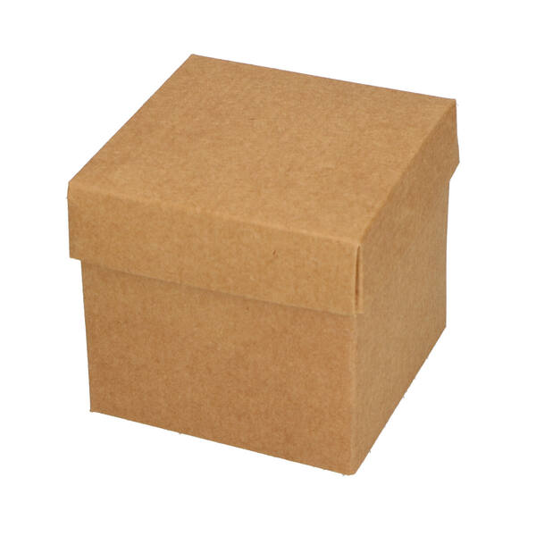 CubeBox® kraft met deksel, goudkarton binnenzijde (diverse maten)
