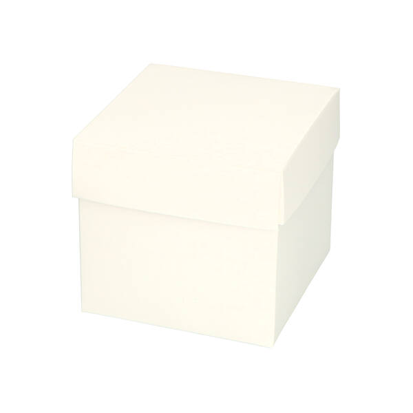 CubeBox® wit met deksel, goudkarton bodem (diverse maten)