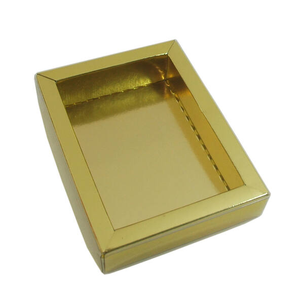 Chocoladeletterdozen GK1 bodem goud met gouden inlay 130x90x30 mm