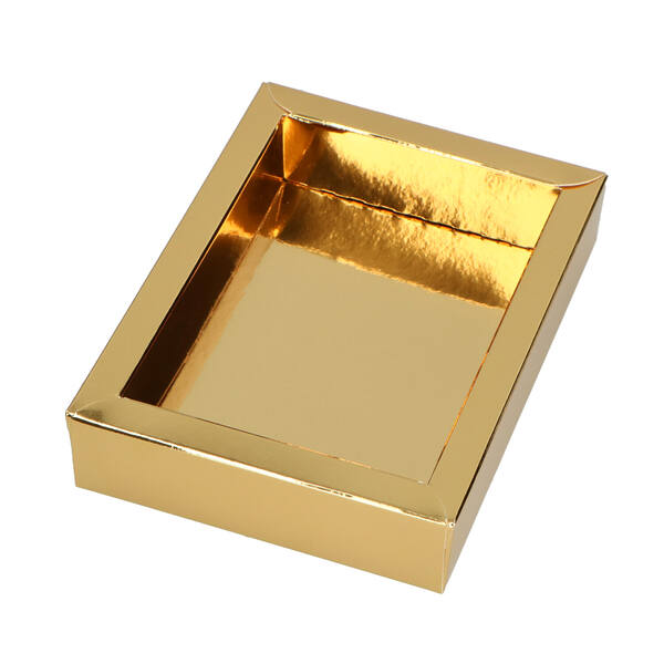 Chocoladeletterdozen GK1 bodem glanzend goud 128x93x28 mm