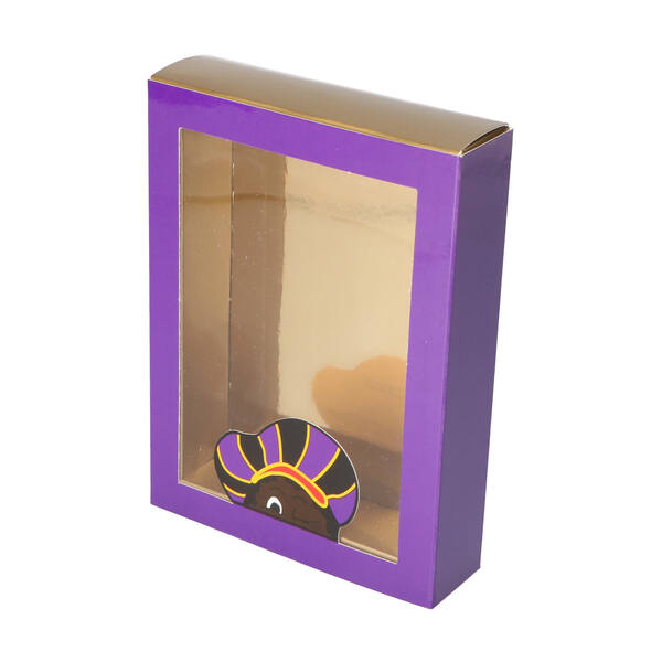 Chocoladeletterdozen GK1 bodem en sleeve 'Piet' 129x90x30 mm
