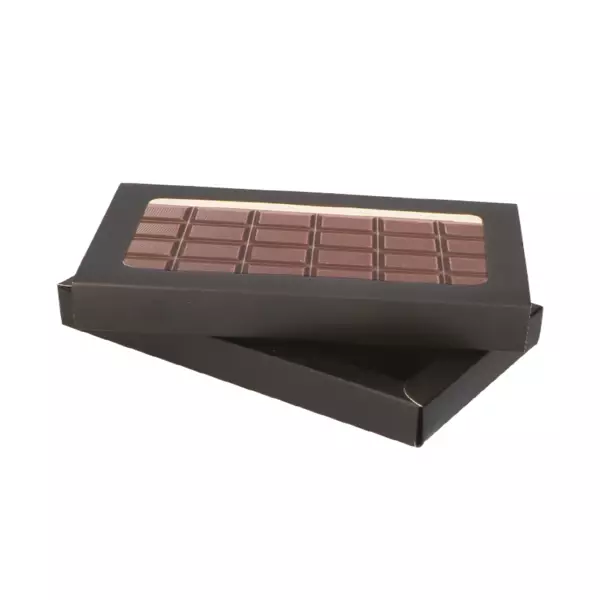 Tabletdozen zwart met sleeve/pet venster met gouden inlay 160x80x25 mm