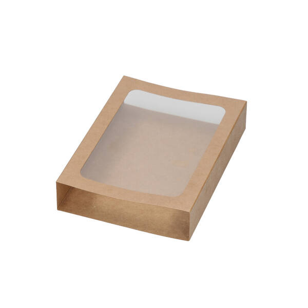 Chocoladeletterdozen GK1 sleeve met venster kraft 158x118x31 mm