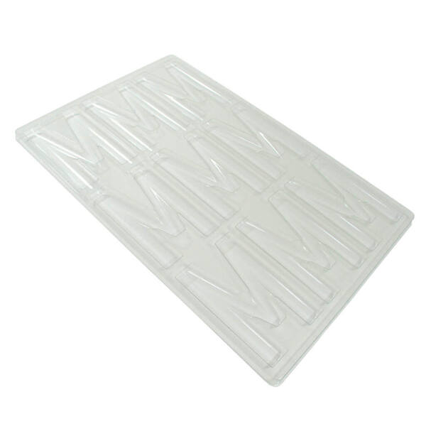 Chocolade mall 9-vaks alfabet M PET plaat 595x395 mm