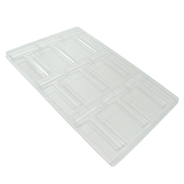 Chocolade mall 9-vaks alfabet T PET plaat 595x395 mm