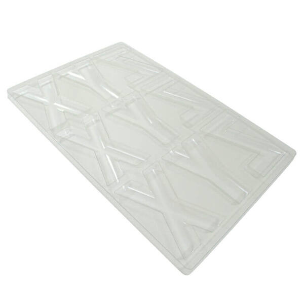 Chocolade mall 9-vaks alfabet X-Y-Z PET plaat 595x395 mm