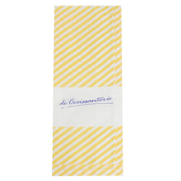 Sandwichzakken groot 'Croissanterie' gebleekt ersatz 45 gram 120x40x410 mm De Croissanterie