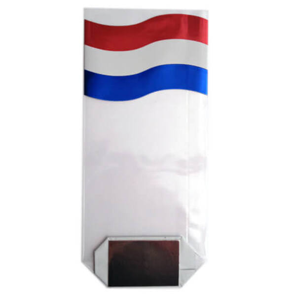 Kruisbodemzakken PP 'Nederland' met kartonnen bodem 100x220 mm