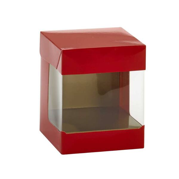 Display cube rood 65x65x85 mm