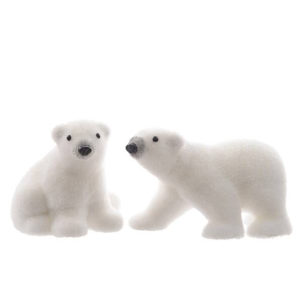 IJsbeer foam sneeuw 13x23x13 cm/14x16x13 cm (456840) assorti per 2 stuks