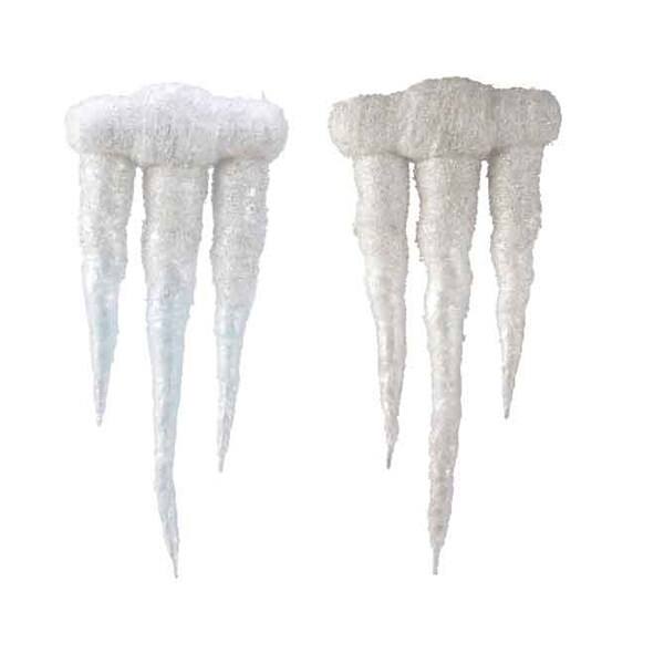 IJspegel foam glitter 2 kleuren 28x68 cm (459991) per 2 stuks
