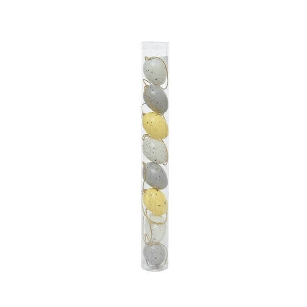 Ei plastic spikkel hanger ø 35x50 mm naturel (808226) per 8 stuks